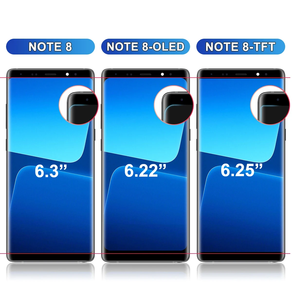 OLED TFT For Samsung Galaxy Note 8 N950 N950F N9500 LCD Display Touch Screen Digitizer Assembly Replacement Parts with Frame.