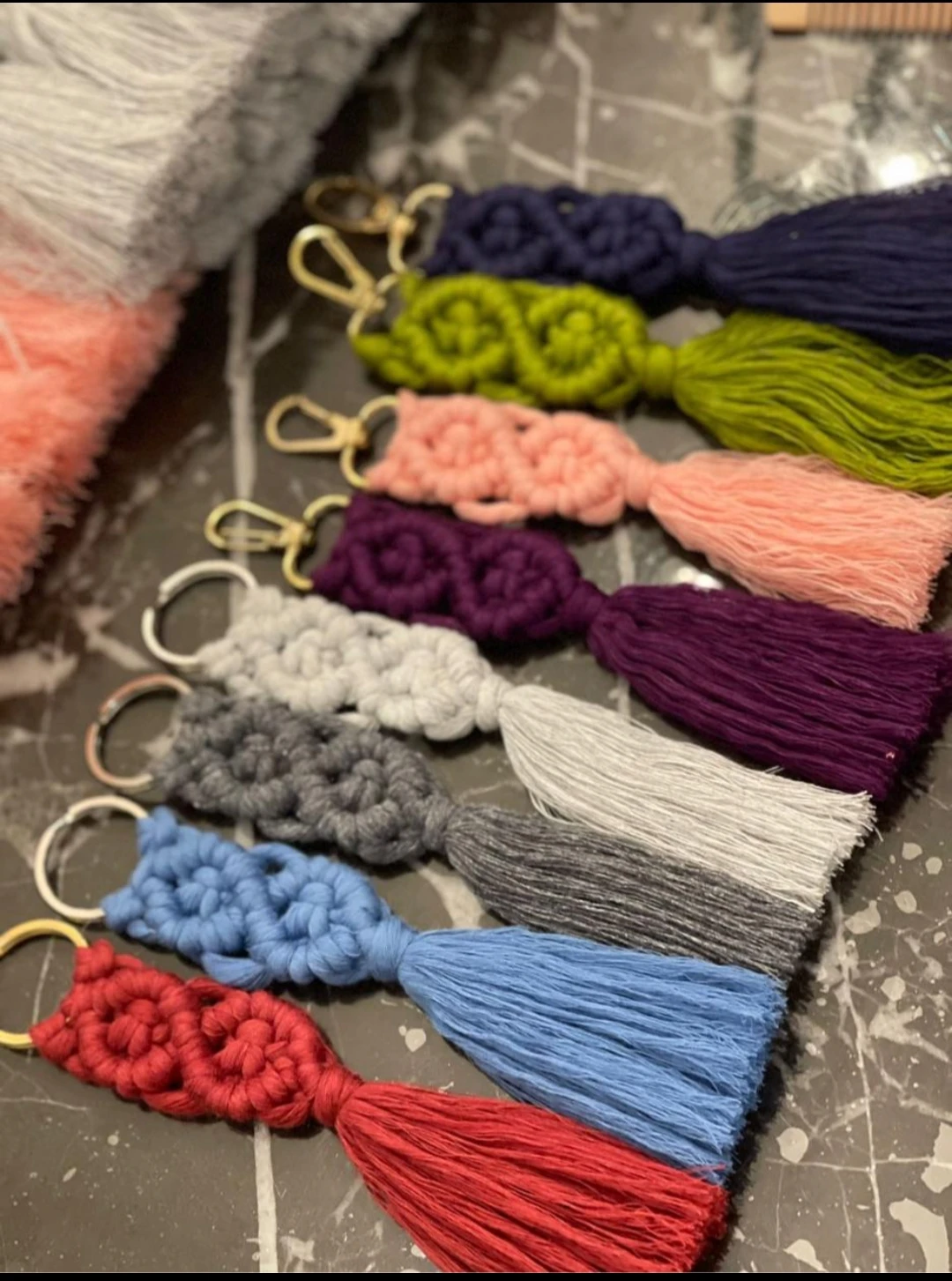 100 pcs macrame keychain mixed color gift for baby shower event baptism birthday henna night wedding