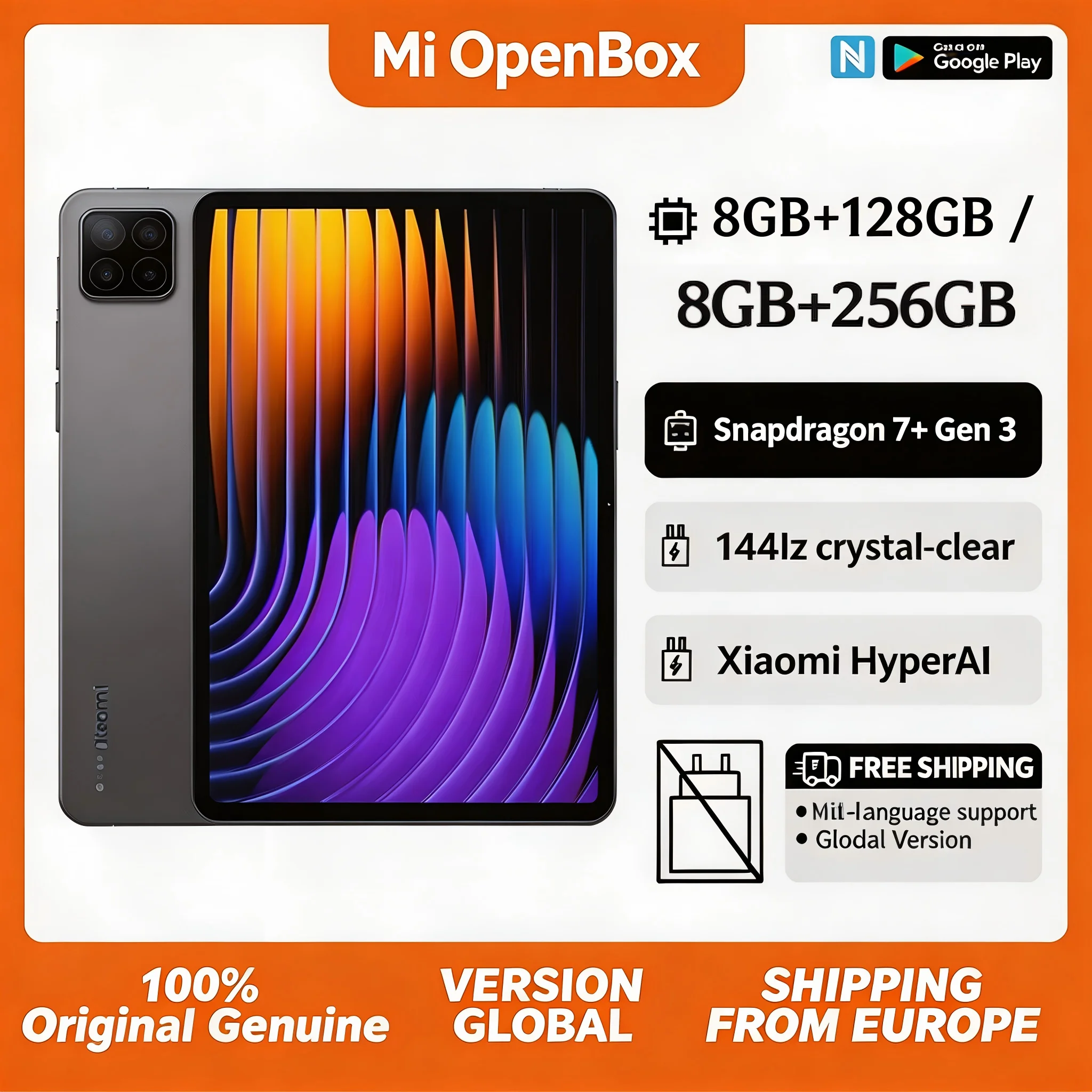Versión Global Xiaomi Pad 7 11.2» Xiaomi HyperAI Pantalla 3.2K 144Hz Procesador…