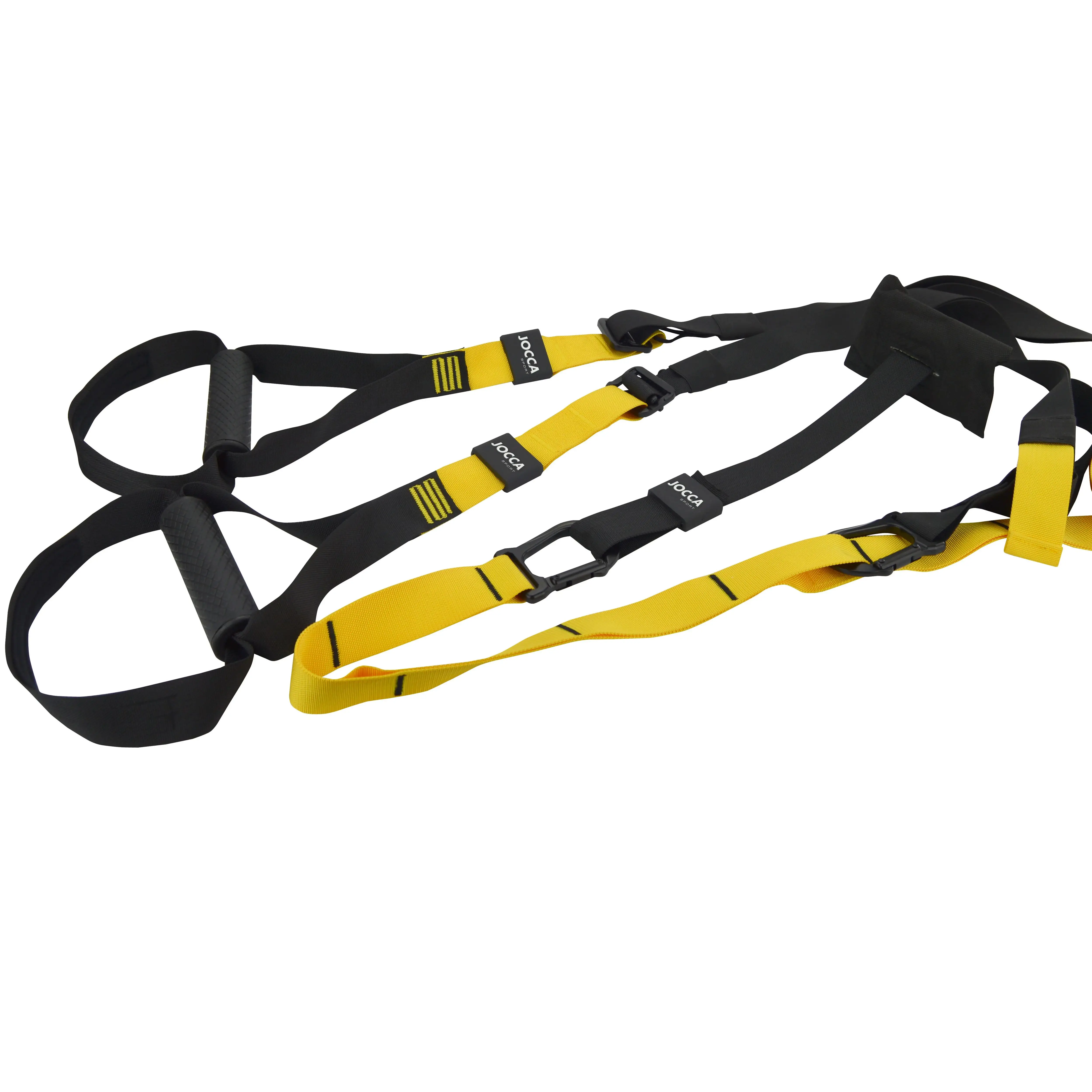 BANDAS MULTIFUNCIÓN, RESISTENTES Y AJUSTABLES DE JOCCA PARA SUSPENSIÓN Y ENTRENAMIENTOS EN CASA DE FLEXIBILIDAD, EQUILIBRIO, FUERZA, RESISTENCIA Y OTROS EJERCICIOS FITNESS COMO AEROBIC, YOGA Y GIMNASIA