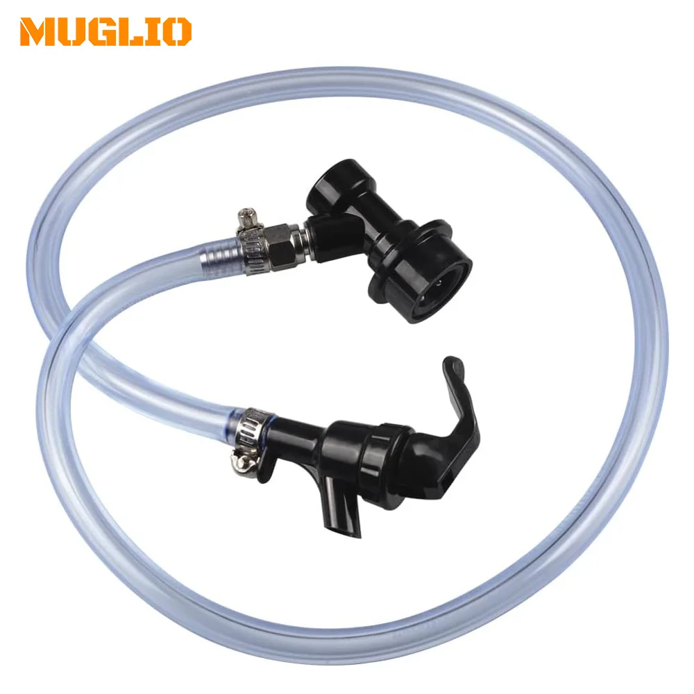 

Ball Lock Beer Line Assembly, Homebrew Picnic Tap Faucet with 92cm Silicone Hose,Party Beer Dispenser Corny Keg Soda Dispensing