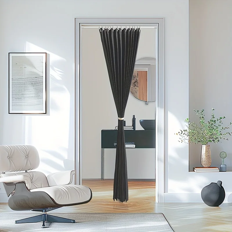 Folding Room Divider Curtain for Kitchen and Fitting Room, Privacy Partition Panel with Decorative Home Appeal