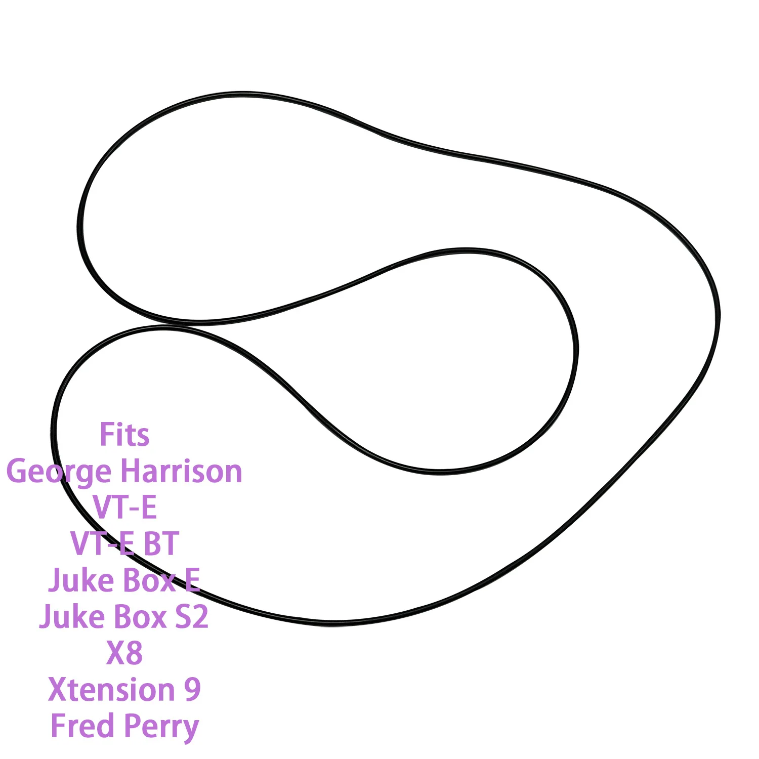 Fits Pro-Ject George Harrison VT-E VT-E BT Juke Box E S2 X8 Xtension 9 Fred Perry ROUND Belt Turntable Rubber Drive Belt