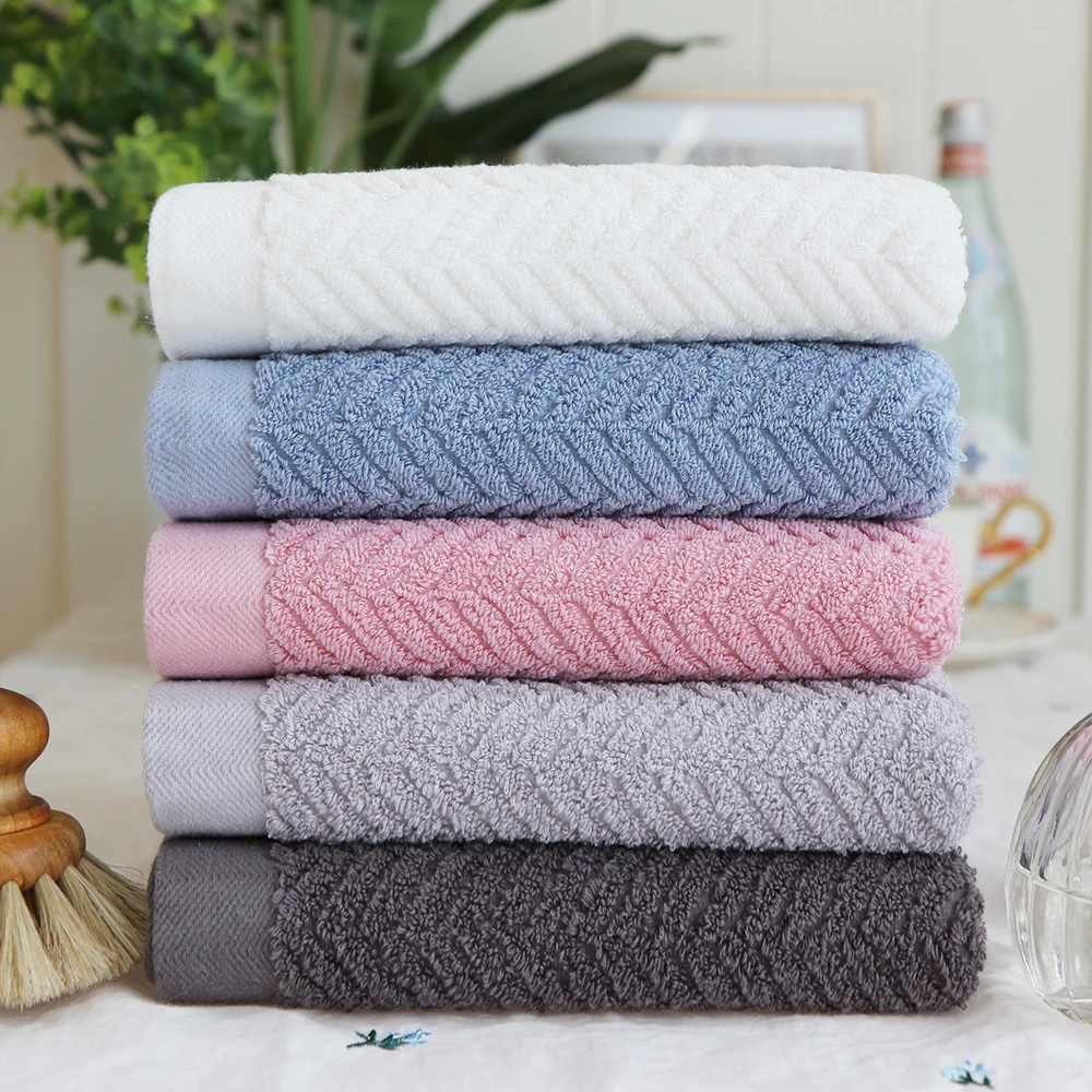 Cotton Living Premium Hotel Towels Herringbone 40 can 220g 5 sheets, high weight, shower towel, soft towel