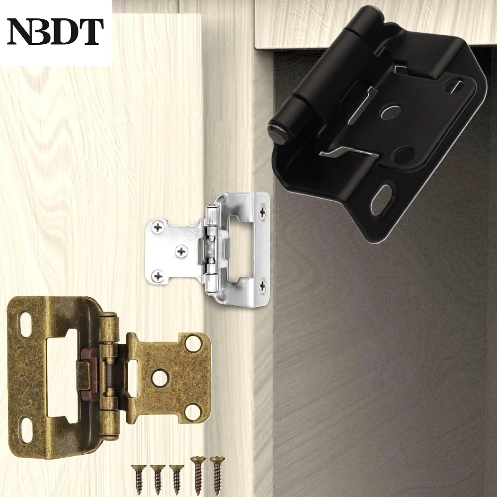 20Pcs Self Closing Partial Wrap Around Hinges 1/2