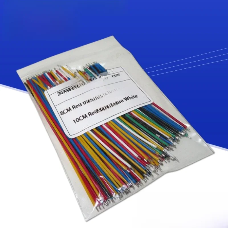 Kit de câbles de raccordement pour planche à pain 24awg, 130 pièces, câble à souder PCB étamé, fil électronique Flexible en PVC 5cm 8cm 10cm 6 couleurs