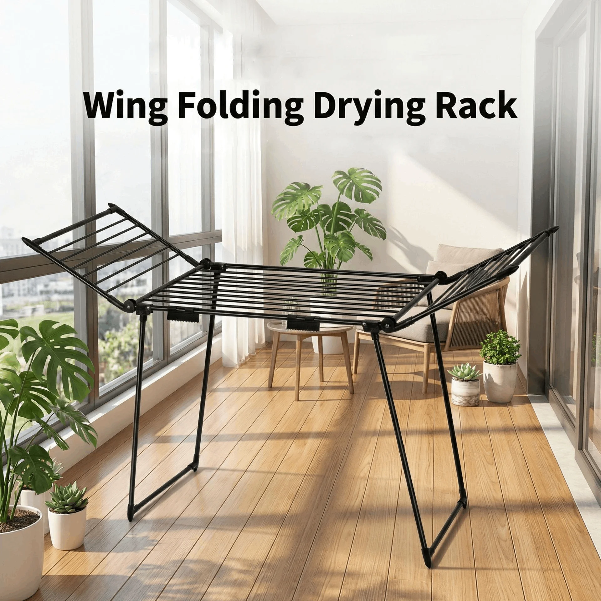 Foldable Drying Rack Multifunctional Floor Rack Foldable Clothes Drying Rack Outdoor Drying Rack For Home Balcony Laundry