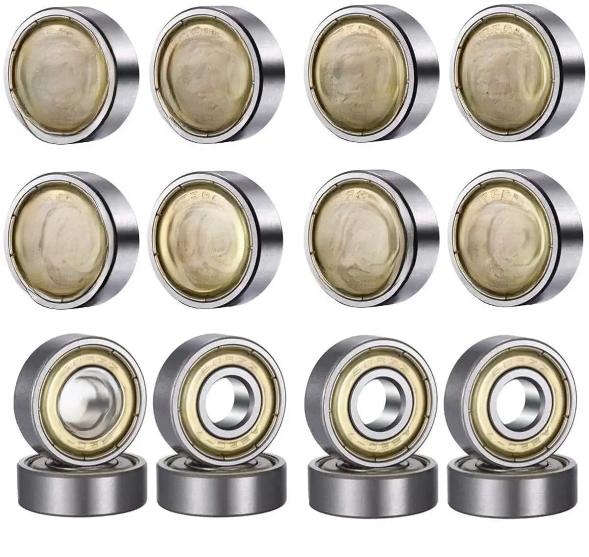 10szt 608 ZZ 608RS Łożyska kulkowe 608ZZ Metalowe podwójnie ekranowane miniaturowe łożyska kulkowe do deskorolki 8mm X 22mm X 7mm — zdjęcie 2