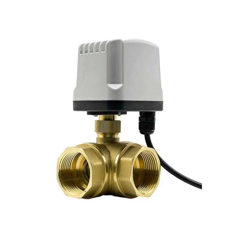 1/2“ 3/4” 1“ 2 inch 3 Way Waterproof Motorized Ball Valve Electric Ball valve Brass Ball Valve Three Line Two Way Control