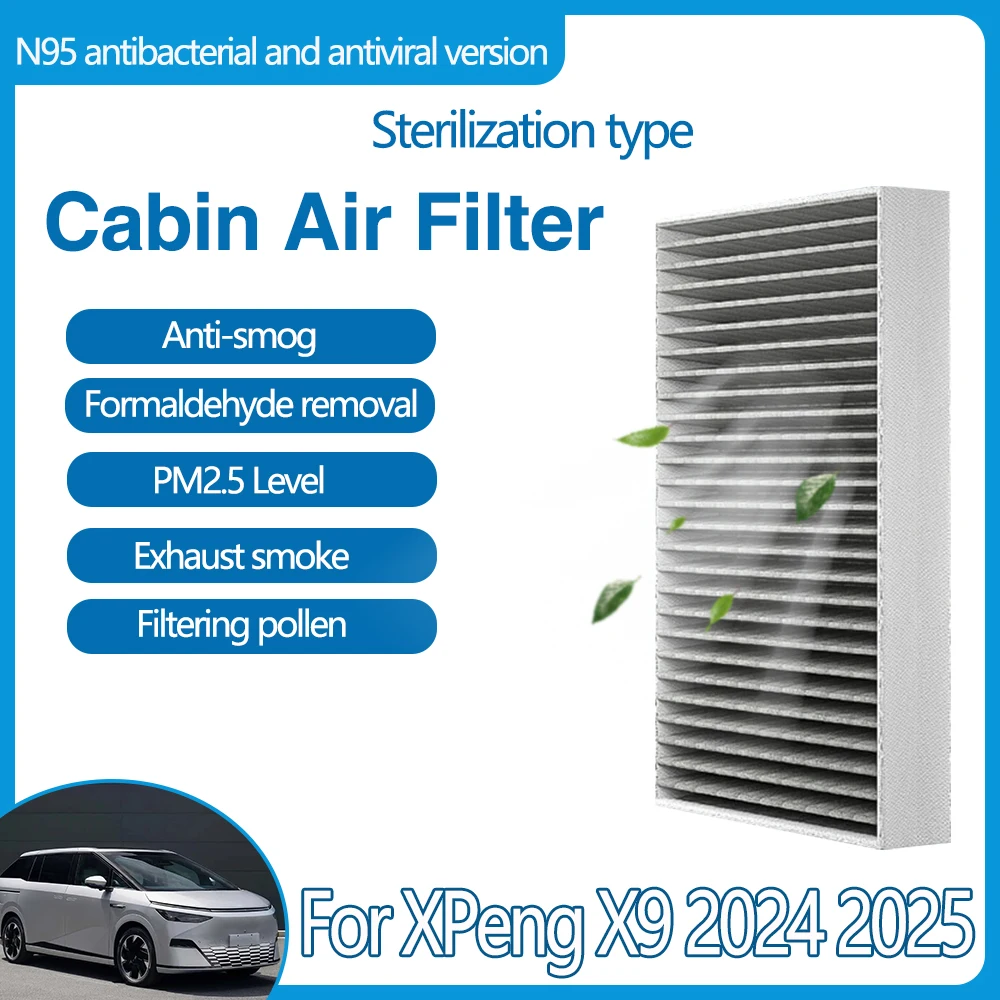 For XPeng X9 2024 2025 Car Air Conditioning Filter External Cabin Filter Car Air Conditioner Car Accessories Auto Parts Tools