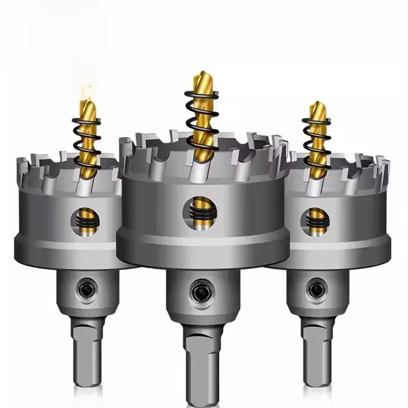 TCT-gatenzaag met hardmetalen gatensnijder met titanium vergulde pilotboor voor metaal, roestvrij staal, ijzer en houtgatenzaag - afbeelding 2
