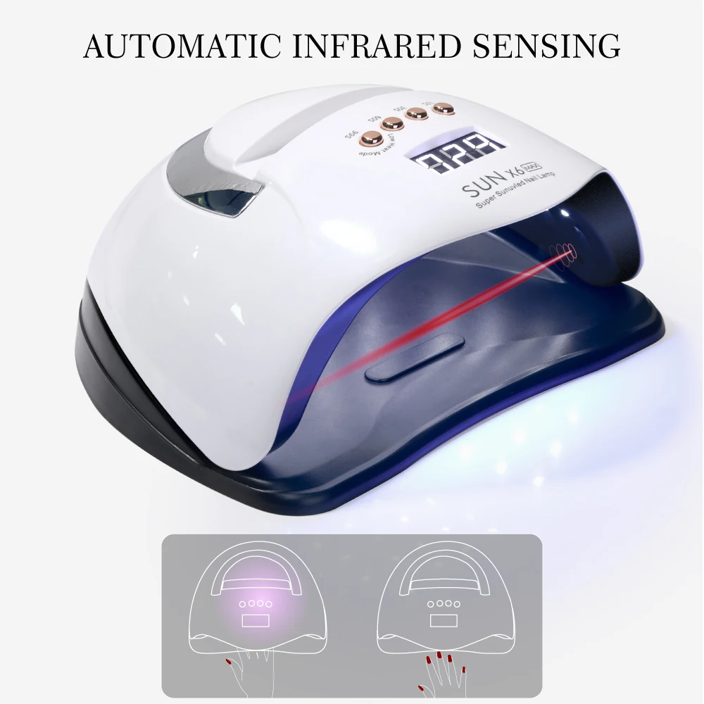 Halaiman 280/220w lâmpada de secagem do prego conduziu a lâmpada para suprimentos de unhas para profissionais cabine uv led gel do prego acessórios para manicure