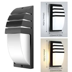 Led Outdoor Wall Light Waterproof IP66 Motion Sensor Led Outdoor Lighting Porch Lights Balcony Garden Lights Outdoor Wall Lamp