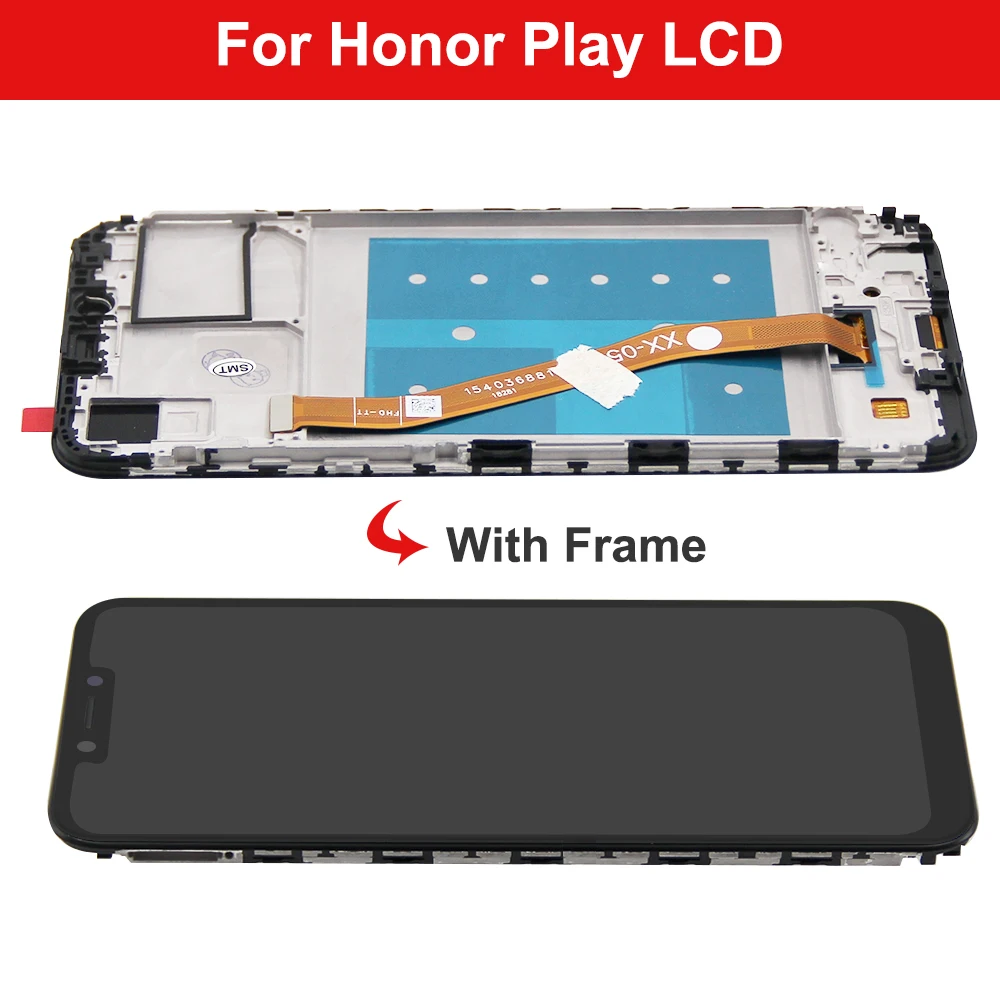 6.3 INCH For Honor Play COR-L29 LCD Display Touch Screen with frame Digitizer Assembly For honor play Display Replac