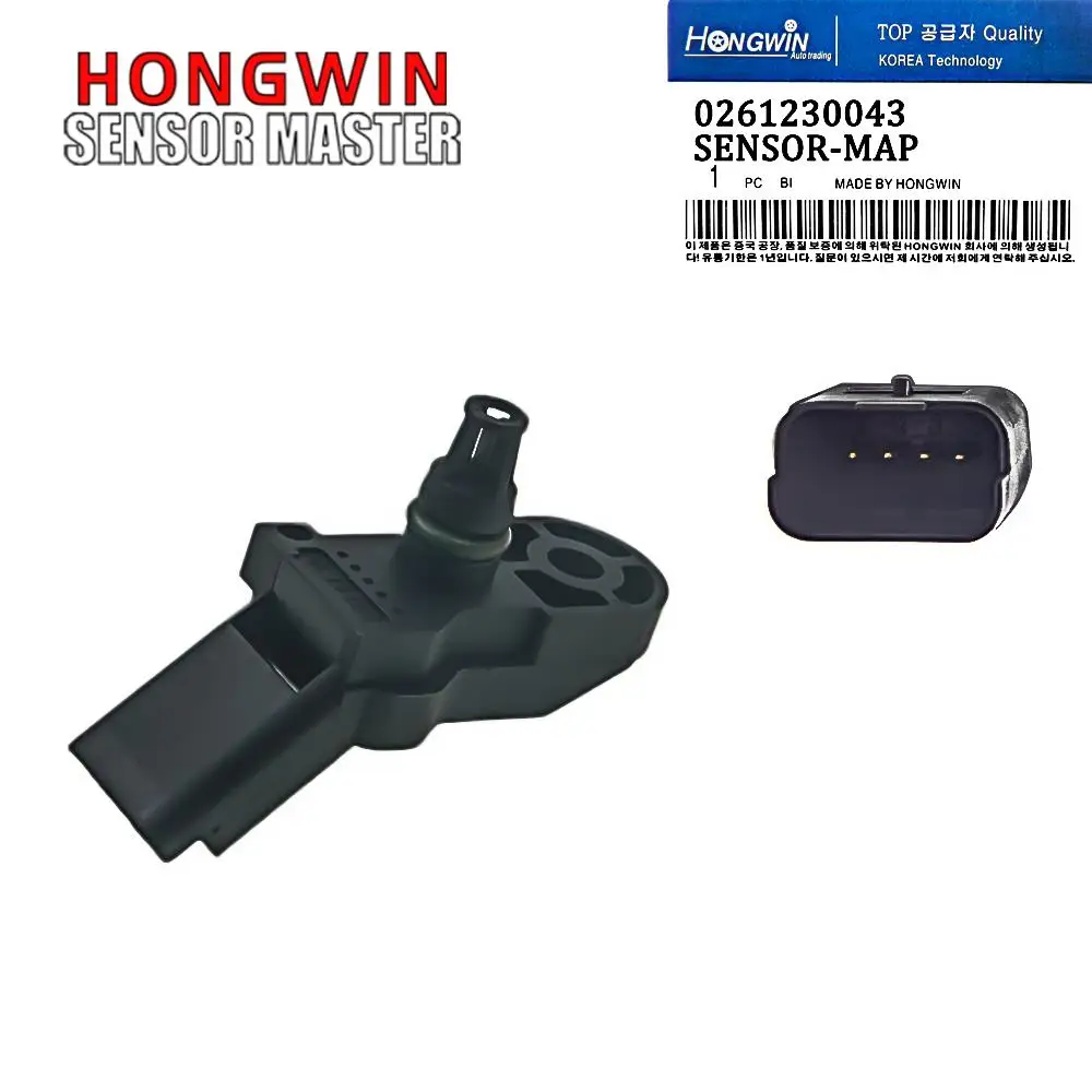 New Manifold Pressure Sensor MAP 0261230043 9636583080 For Florino Peugeot Partner 206 207 306 307 Citroen Berlingo C5 C8 1.6L