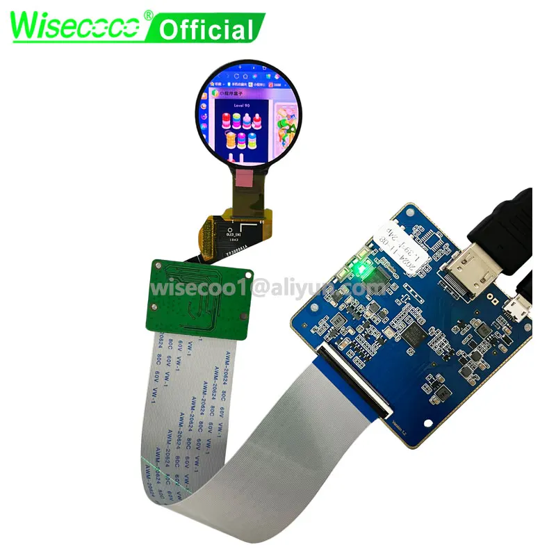 Wisecoco 1.39 inch Round Oled Display 400x400 Circle Circular Screen Mipi Controller Board For Smart Home Wearable AMOLED