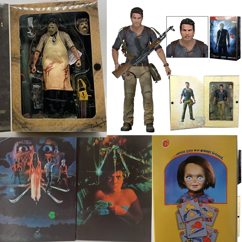 NECA Jason Freddy Krueger Voorhees Michael Myers Pennywise Uncharted Chucky Joker Action Figure Horror Doll - afbeelding 2