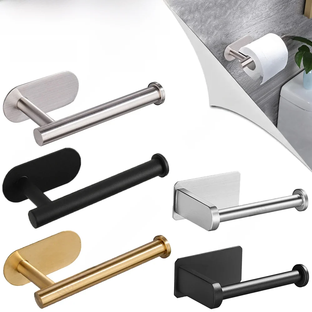 1 ~ 2PCS Toiletpapierrek Badkamer Papieren Handdoekhouder Lijm Absorberende Papierdispenser WC Keuken Hardware Opslag Accessoires - afbeelding 2