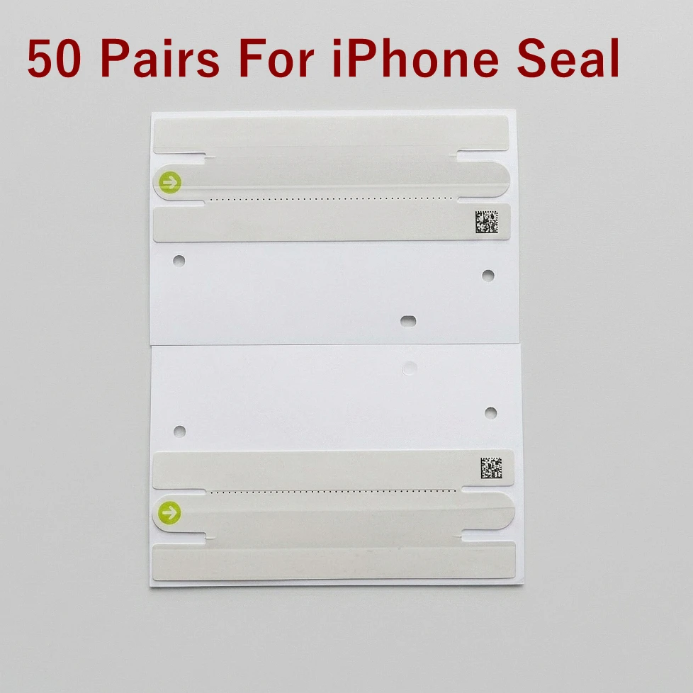 50 Pairs Original Seal Sticker for iPhone DUO 18Promax 17 16 15 14 With Blue Light anti-counterfeiting Watermark