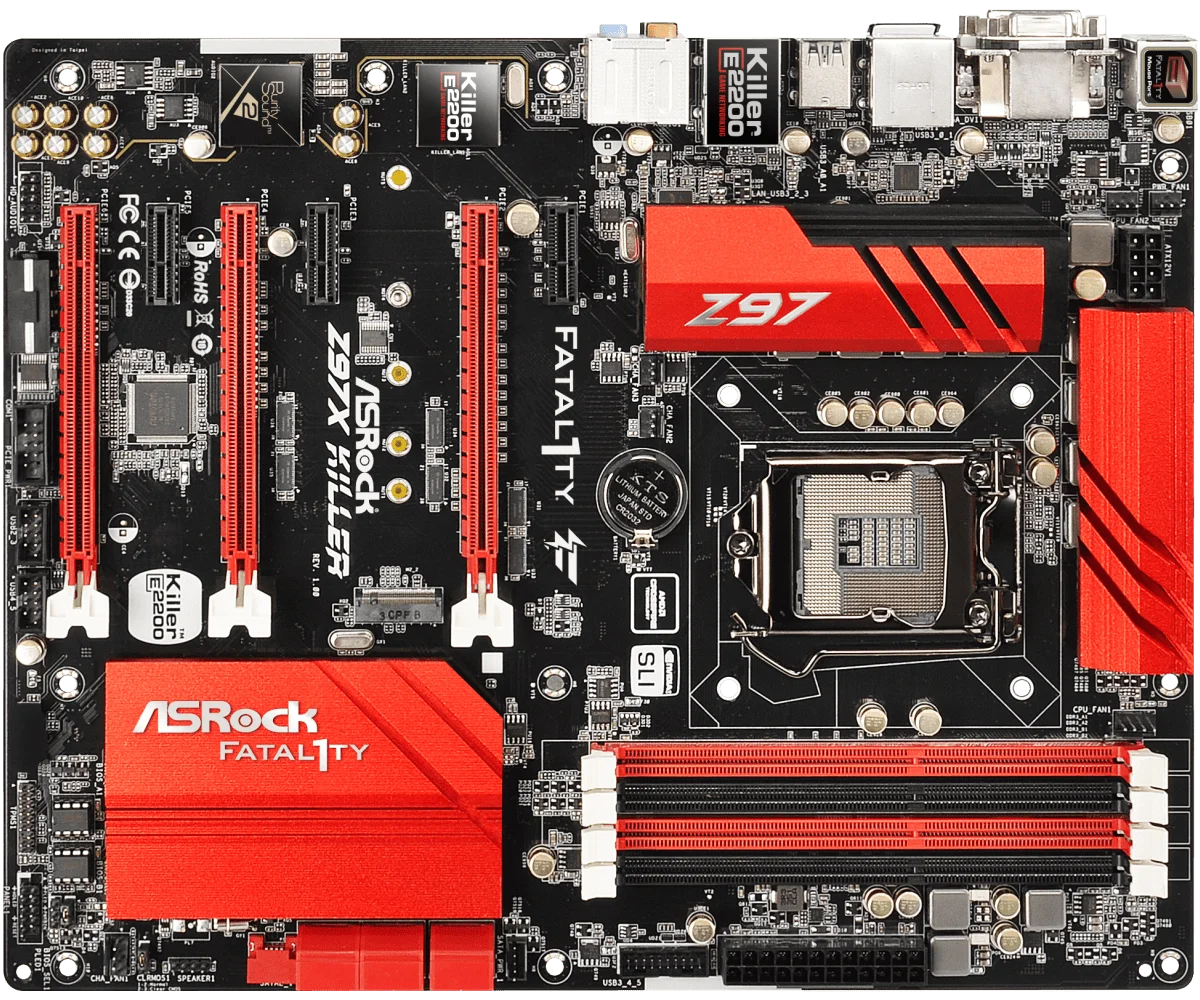 Imagem -02 - Placa-mãe Assassina Z97x Intel Z97 Lga 1150 Ddr3 Suporte 32gb Asrock-fatal1ty 4690 4370 4130 4790 Cpu M.2 Atx