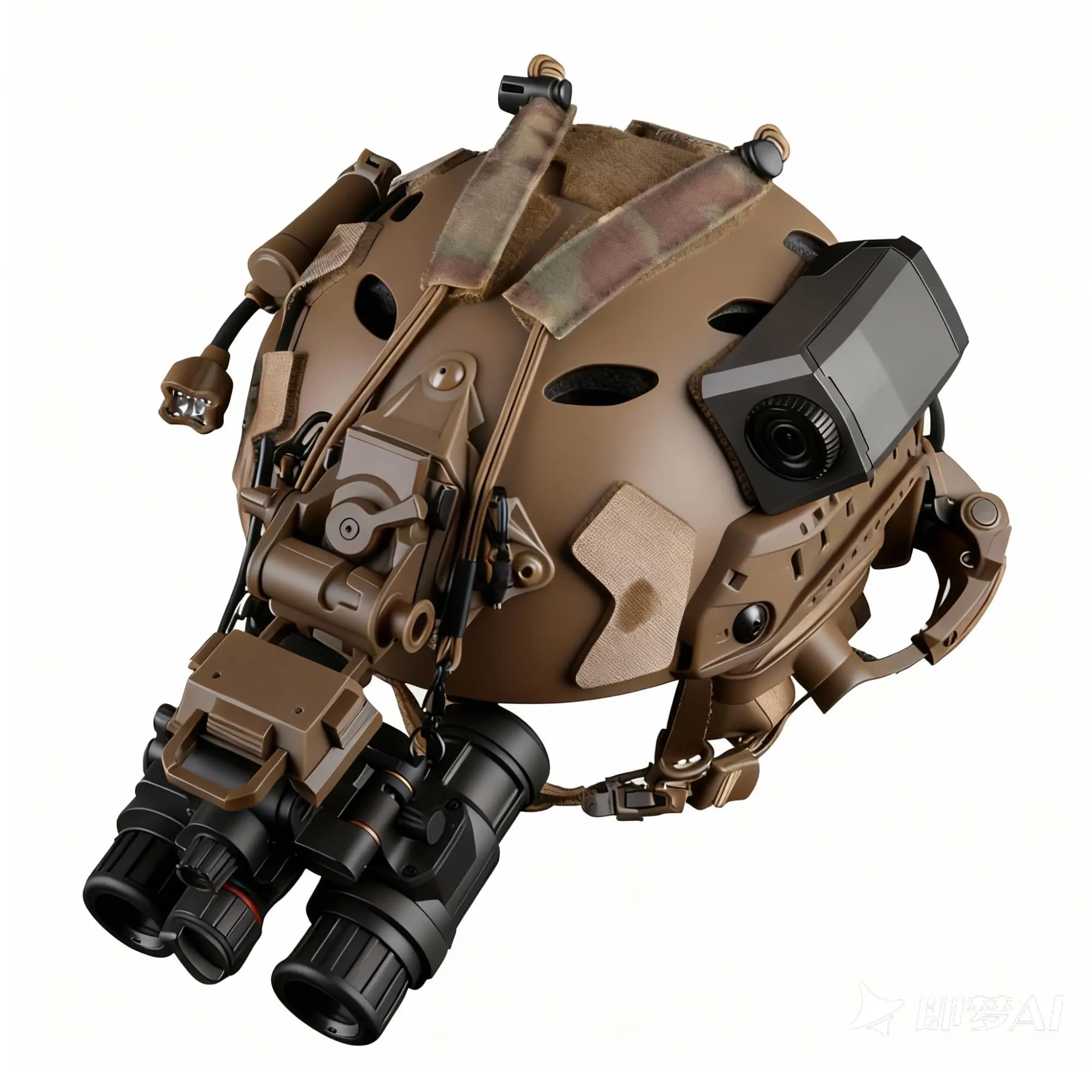 Tactical Fast Helmet Set Model with Headset Integrated NVG Mount Helmet Light for Airsoft Cosplay Military Tactical Gear