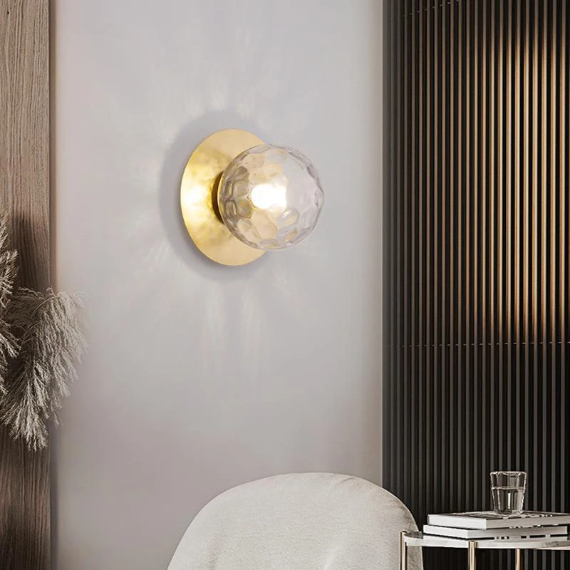 Imagem -03 - Nordic Minimalista Led Wall Sconce Lâmpada Moderna Luz de Parede Vidro do Fundo Cabeceira Quarto Escadaria Passarela Sala E27