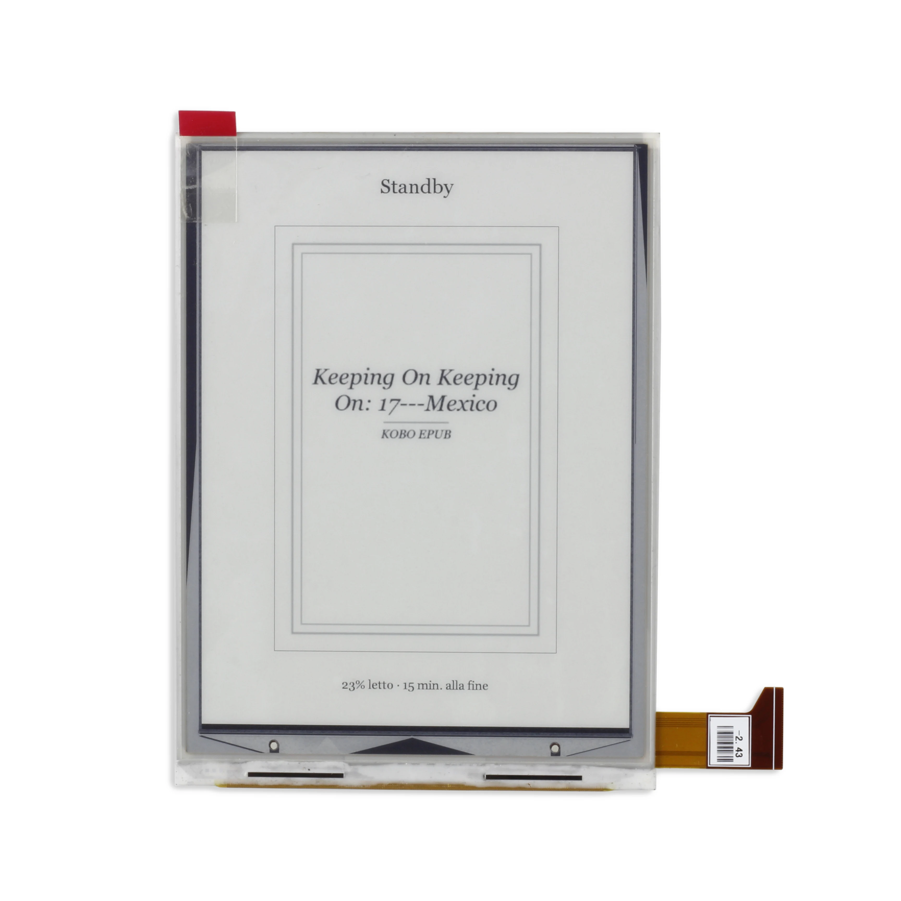 

6 Inch 1024X758 E Ink Display ED060XCG without backlight Ebook Reader Display Replacement Parts