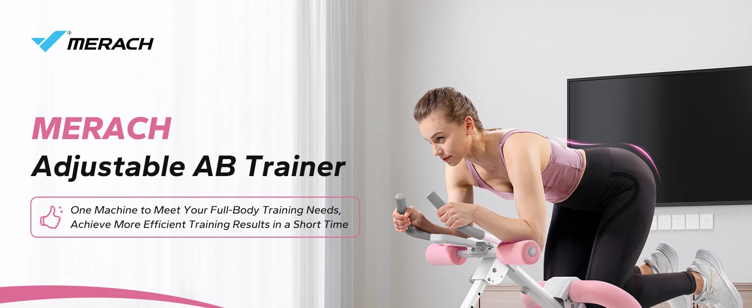 MERACH Bauchmuskeltrainer, verstellbar, faltbar, mit Knieschutz, Bauchmuskeltrainingsgerät, Core-Trainingsgerät – Detail 2