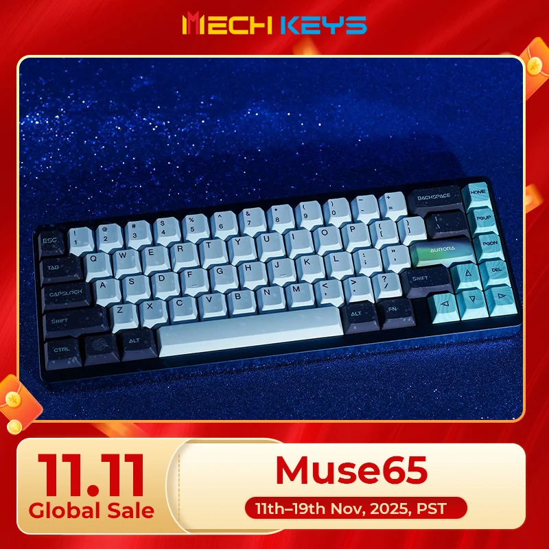 

VARMILO Muse65 Магнитный переключатель Механическая клавиатура из алюминиевого сплава с возможностью горячей замены Геймерская клавиатура 67-клавиш RGB с подсветкой PBT Колпачки для клавиш