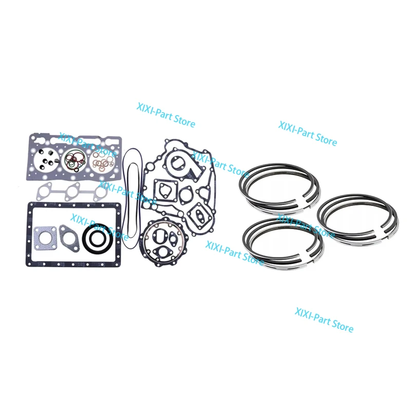 

D1005 Full Gasket Kit Set &Piston Ring 76*2HK+1.5+4 For Kubota Engine Head Gasket Overhaul Rebuild Kit