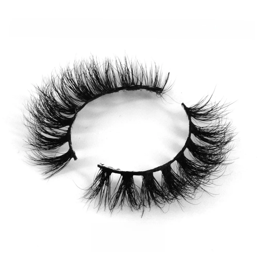 HZJY – faux-cils 3D en vison véritable 10-15mm, faits à la main, bande individuelle, cils épais, avec boîtes en papier gratuites, livraison directe