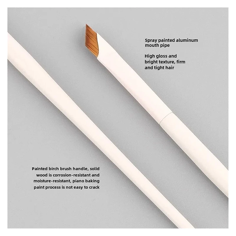 Profesjonalne pędzle do makijażu (3 sztuki), włókno syntetyczne + drewno, nie rysują, nie traci włosków, niezbędne do aplikacji makijażu