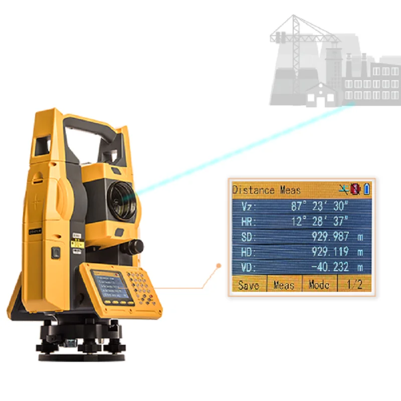 Hi-Target HTS-521L10 Long Range 1000M Reflectorless HD Color Screen optical Total Station