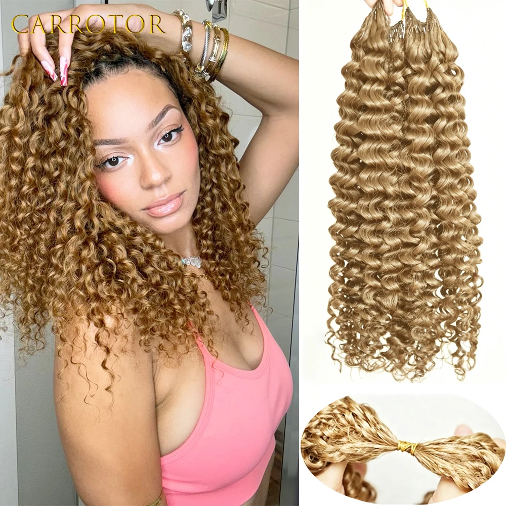 honey-blonde-color-curly-miracle-knots-feather-crochet-human-hair-extensions-knotless-pre-separated-curly-feather-crochet-human