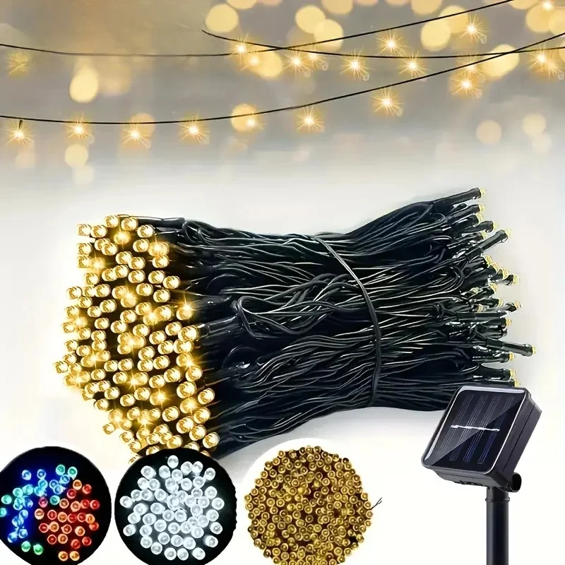 Outdoor Solar Lichterkette LED Weihnachtsdekoration, Lichterkette Solar Lichterkette Garten Weihnachtsdekoration Licht