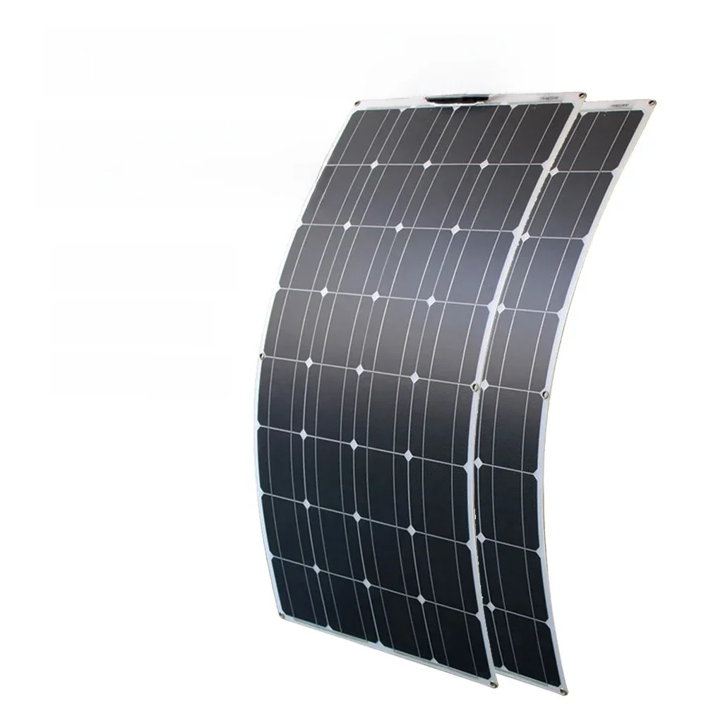 200 W flexibles Solarpanel für Wohnmobil-Dachschuppen, 100 W Photovoltaik-Solar, 12 V Batterieladung, tragbare grüne Energielösung