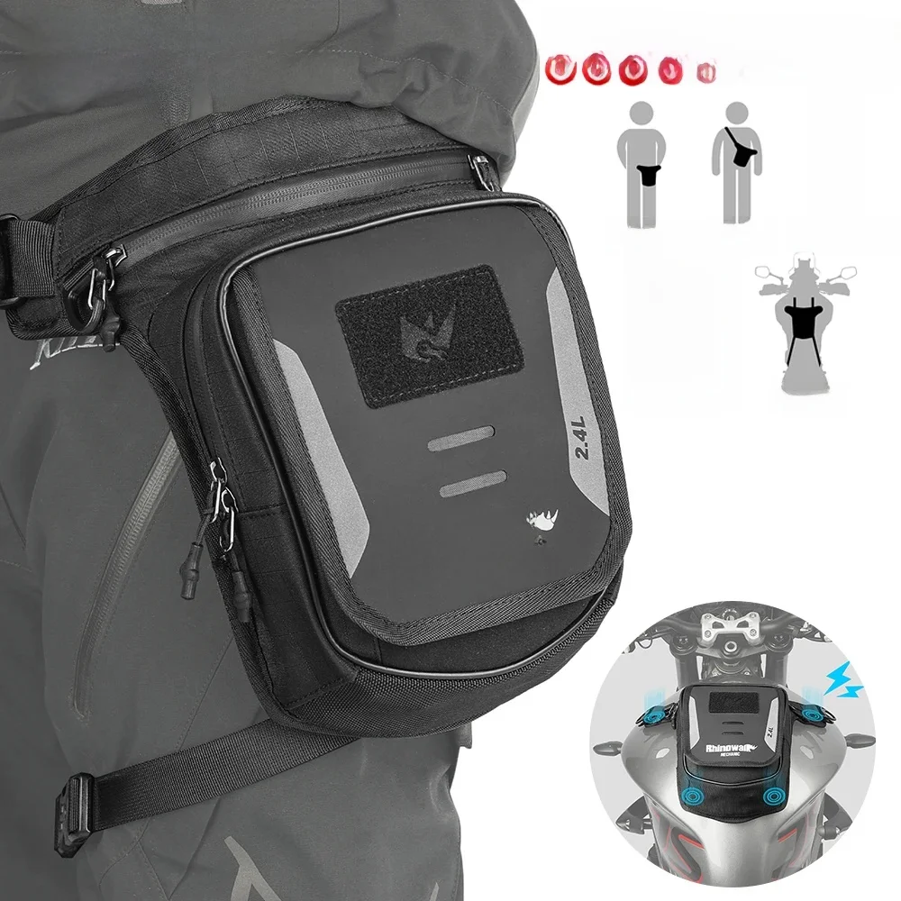 AliExpress Rhinowalk Motorcycle Waist Leg Bag Tactical Magnetic Motorcycle Tank Bag Riding Travel Luggage Storage Crossbody Phone Bum Packs
