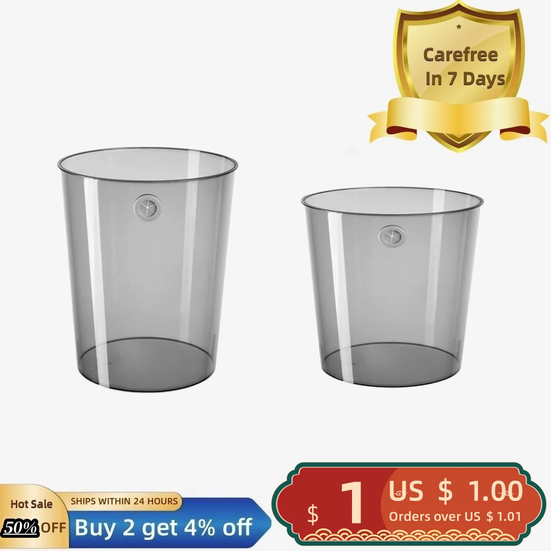 

Garbage Can Smooth Surface Round Hole Design Trash Cans Lightweight Sturdy Waste Container for Home Office