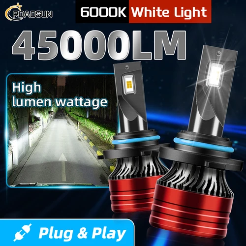 2 uds LED H4 H7 H11 HB3 9005 HB4 9006 9012 HIR2 9008 H13 Canbus 45000LM H1 9004 9007 bombillas Led 6000K H8 luz antiniebla Led 12V