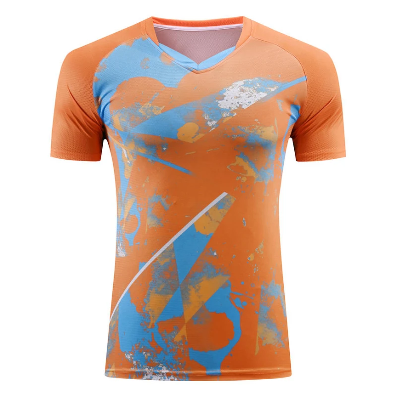 Heißer Verkauf Badminton Wettbewerb Shirt Weiß/Orange/Schwarz Männer Frauen Kurzarm Atmungsaktive Jersey Schweiß Absorbieren Tennis t