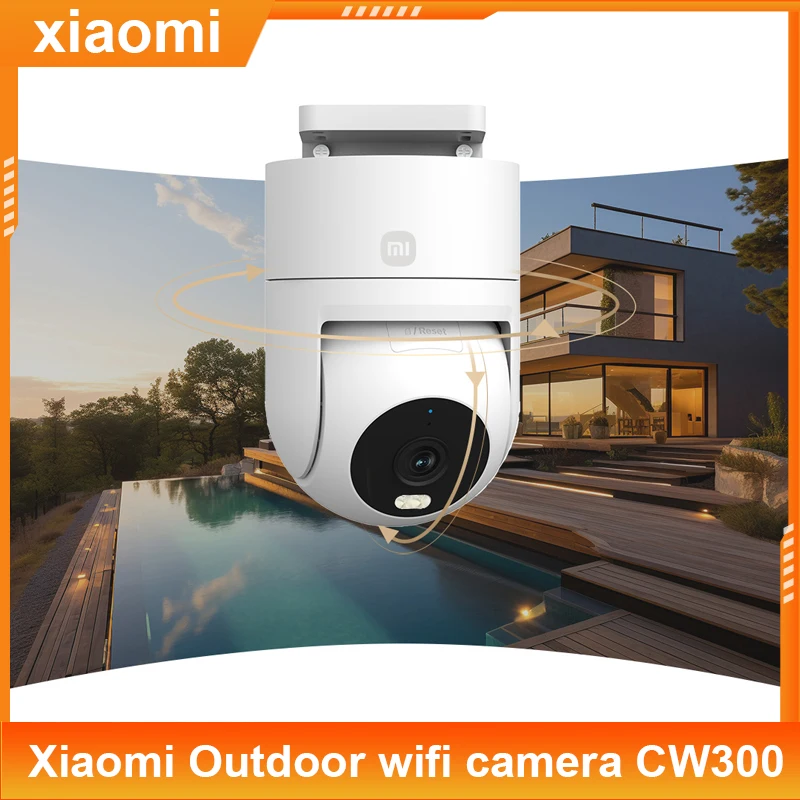 Xiaomi Outdoor wifi camera CW300 2.5K Ultra-clear Image Quality AI Humanoid Monitoring IP66 Waterproof MBC31 Surveillance camera