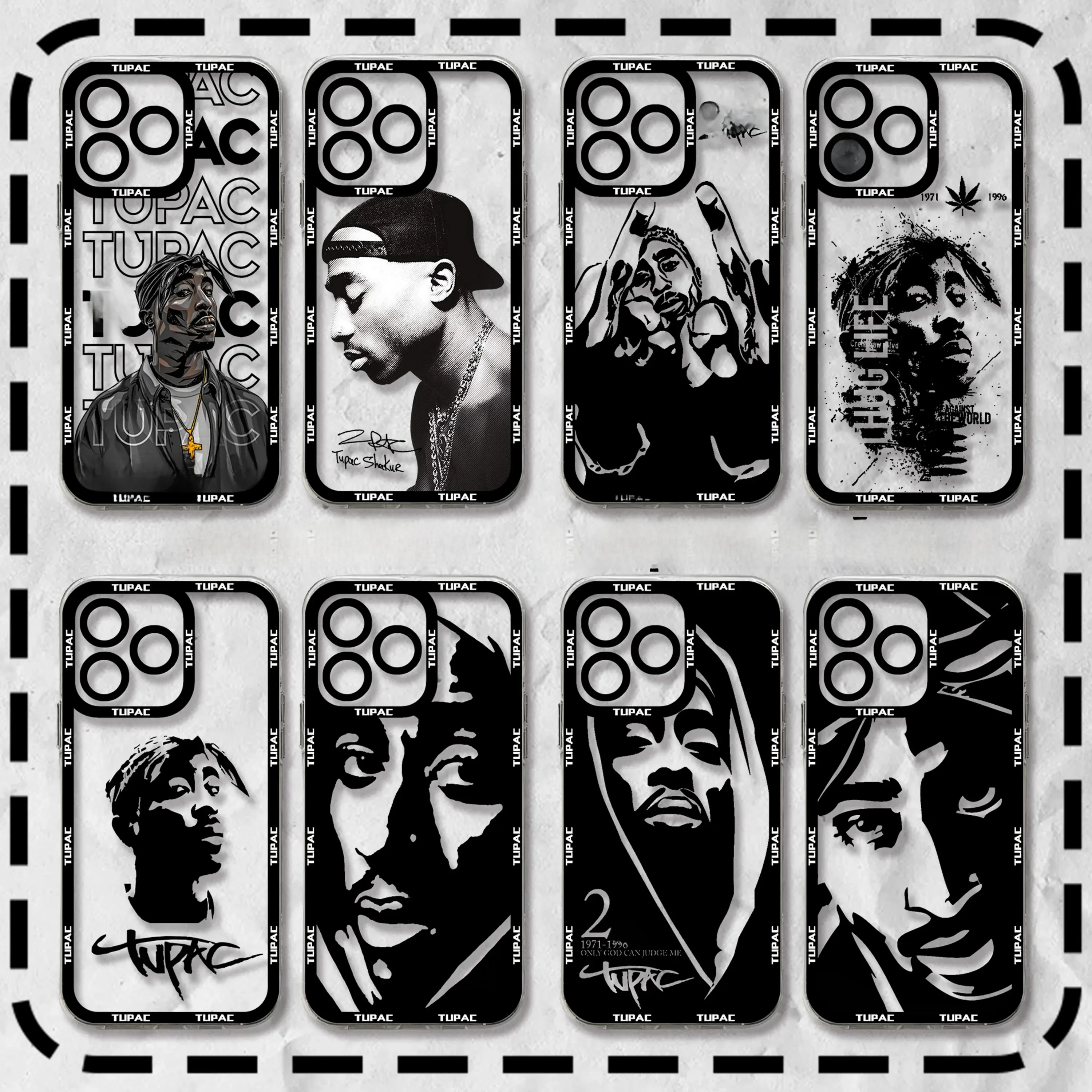 Mode Tupac Shakur Rapper heiße 2pac Handy hülle für iPhone 15 14 13 12 11 Mini Pro Max XR Xsmax 7 8