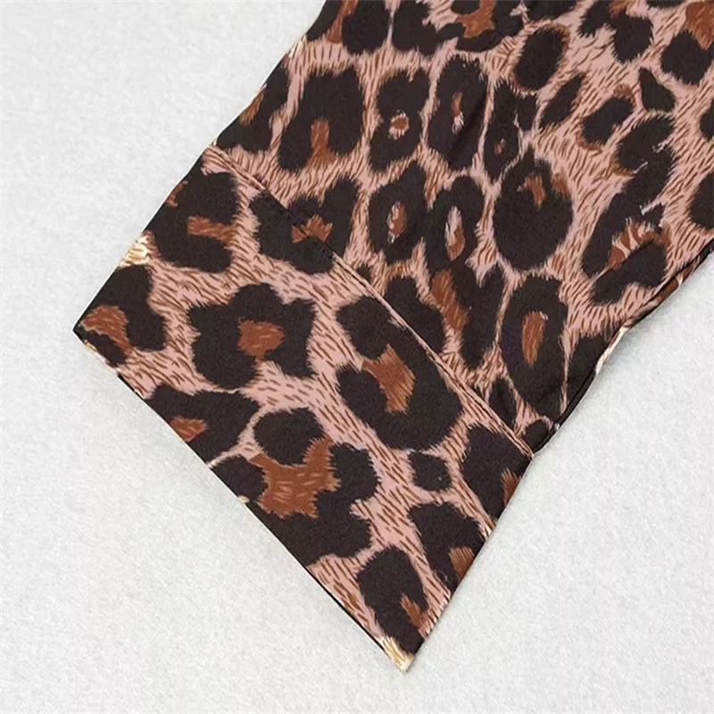 Camisas de peito único com estampa leopardo havaiana masculina, casual camo tops, manga longa, alta qualidade, moda luxo