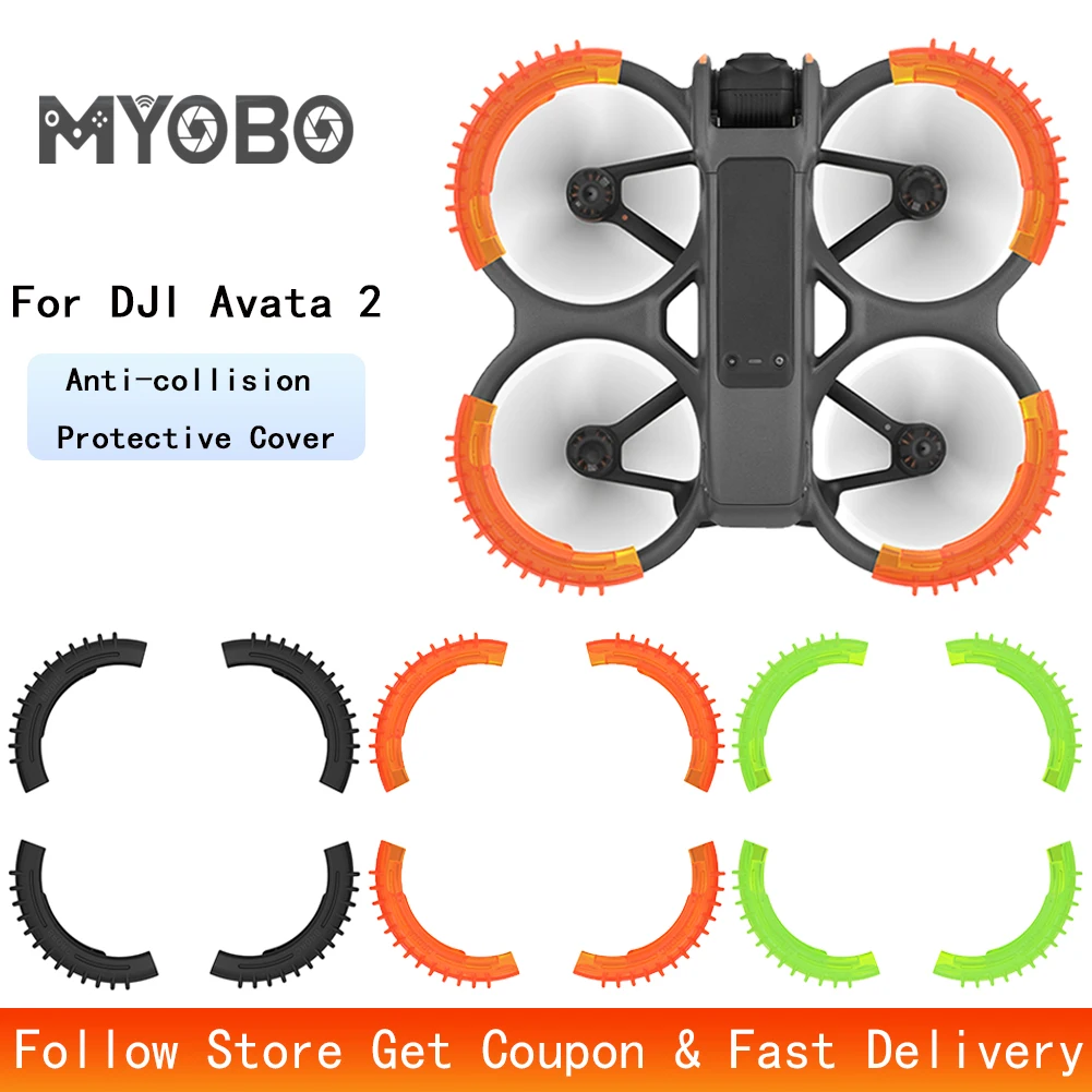 MYOBO For DJI Avata 2 Propeller Guard Anti-collision Bumpers Impact Rings Protection Guard for DJI Avata 2 Drone Accessories