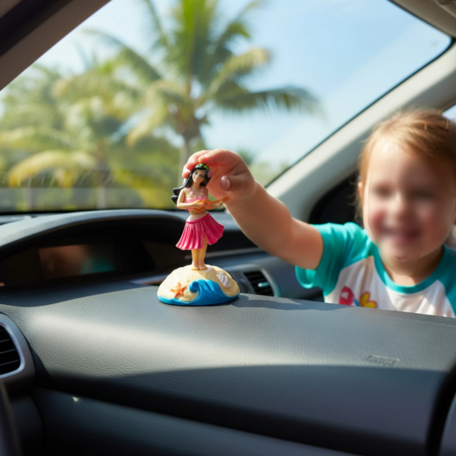 Hawaiian Swing Hula Bobble head, Hawaiian Dancer Girl Shaking Car Ornament, Cartoon Gift & Kids Toy, Car Interior Decoration
