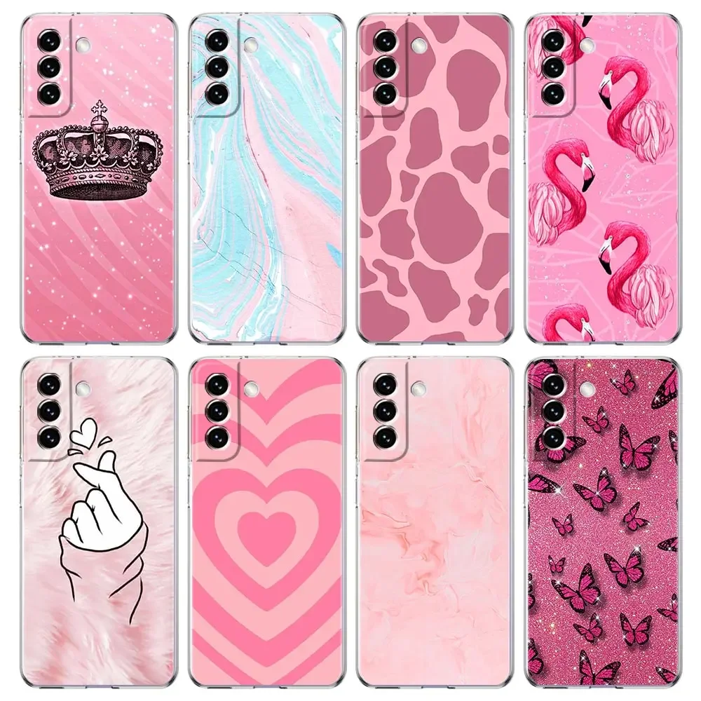 Etui na telefon Rose Gold Pink Marble Queen Clear do Samsung Galaxy S23 S22 5G S20 Ultra S21 FE 5G S10E S9 S8 S10 Plus Soft Cover — zdjęcie 2