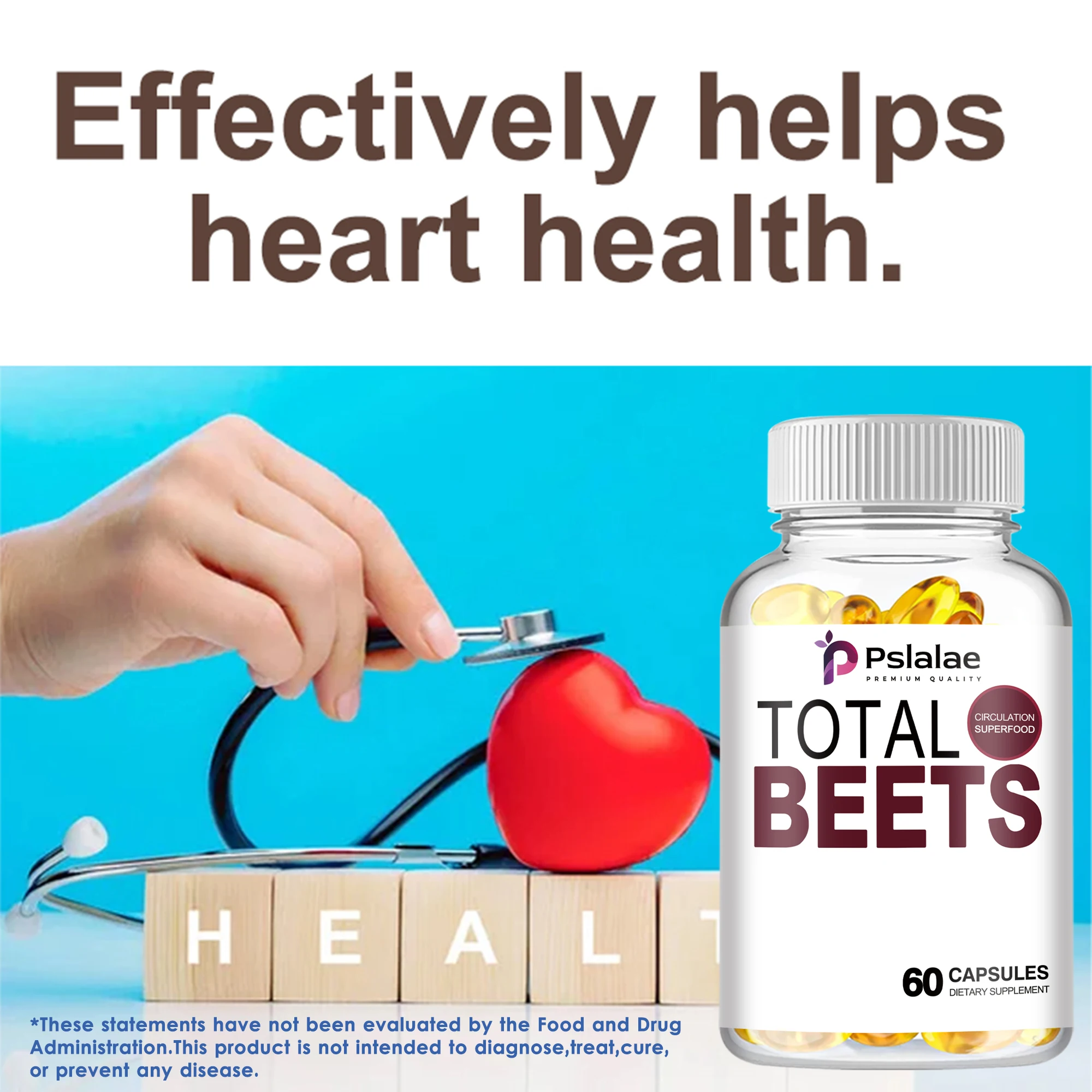 مكملات بنجر كاملة لتعزيز الطاقة والقدرة على التحمل وصحة القلب ودعم ضغط الدم وتحسين الدورة الدموية و 60 كبسولة #4