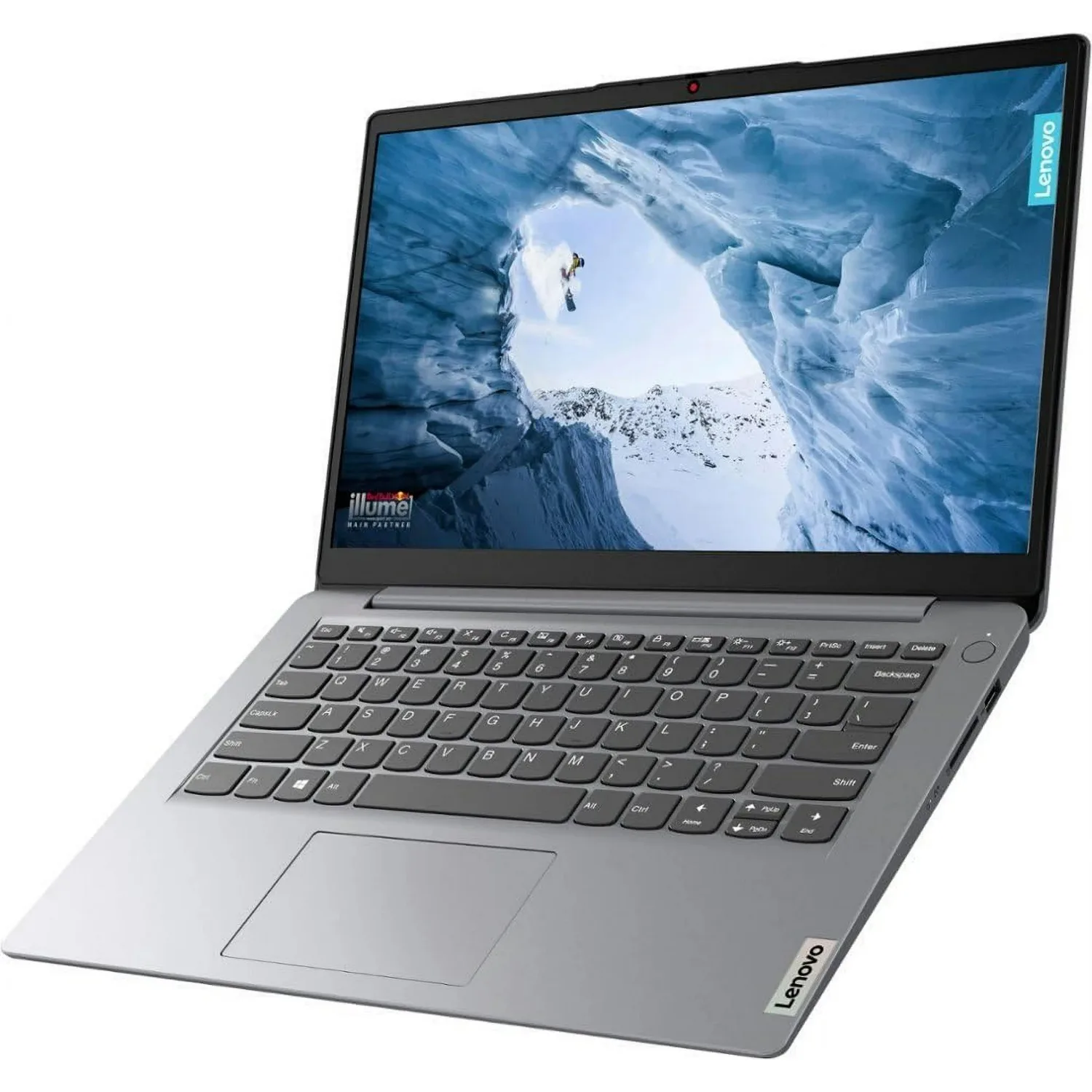 كمبيوتر محمول للأعمال مقاس 14 بوصة من Lenovo، Intel Celeron N4020، وذاكرة وصول عشوائي 4 جيجابايت، وحدة تخزين 320 جيجابايت (بطاقة eMMC سعة 64 جيجابايت + بطاقة SD سعة 256 جيجابايت)، رمادي سحابي، مع ماوس ألعاب