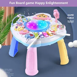 1 Set Musical Activity Table Early Education Learning Table Toys Music Activity Center Table for Kids Boys Girls Birthday Gift