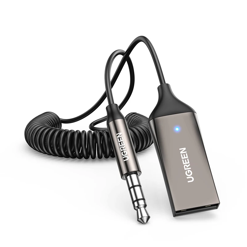 UGREEN Bluetooth 5.3 Handsfree Adapter Bluetooth 3.5mm AUX Muziek Navigatie Streaming Microfoon voor Gesprekken Auto - afbeelding 2